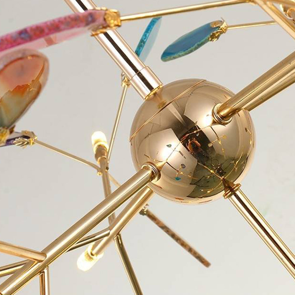 Arisha Flower Branch Semi-flush Mount Ceiling Light, 4 Colour - Lamp Copper