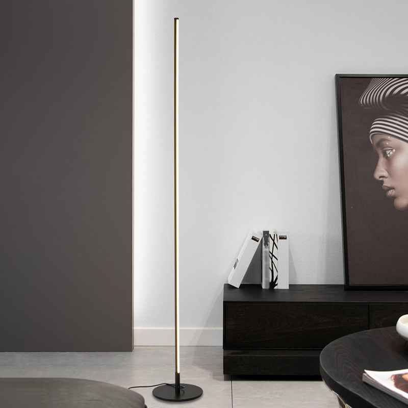 Mira Modern Minimalist Linear Floor Lamp - Lamp Copper