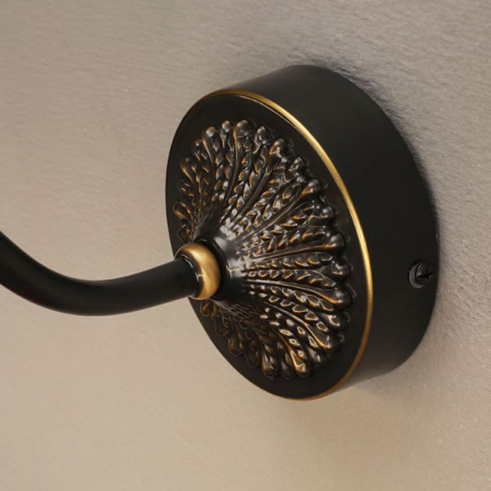 Arisha Modern Staghorn Shaped Vanity Mirror Front Wall Lamp, Black/Brass - Lamp Copper