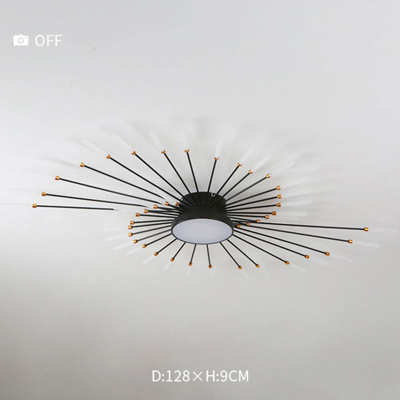 Wesley Modern Home Decoration Fireworks LED Ceiling Light - Lamp Copper
