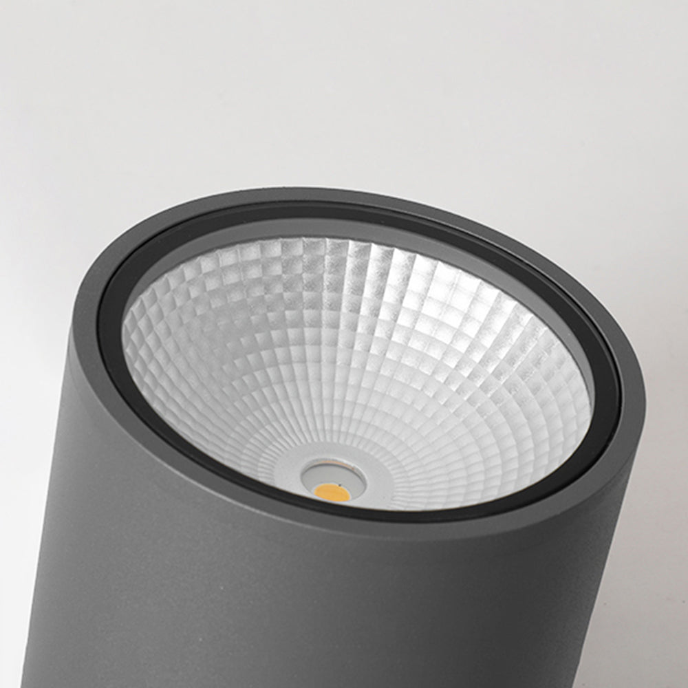Ray Modern Black Cylindrical Flush Mount Ceiling Light Spotlight - Lamp Copper