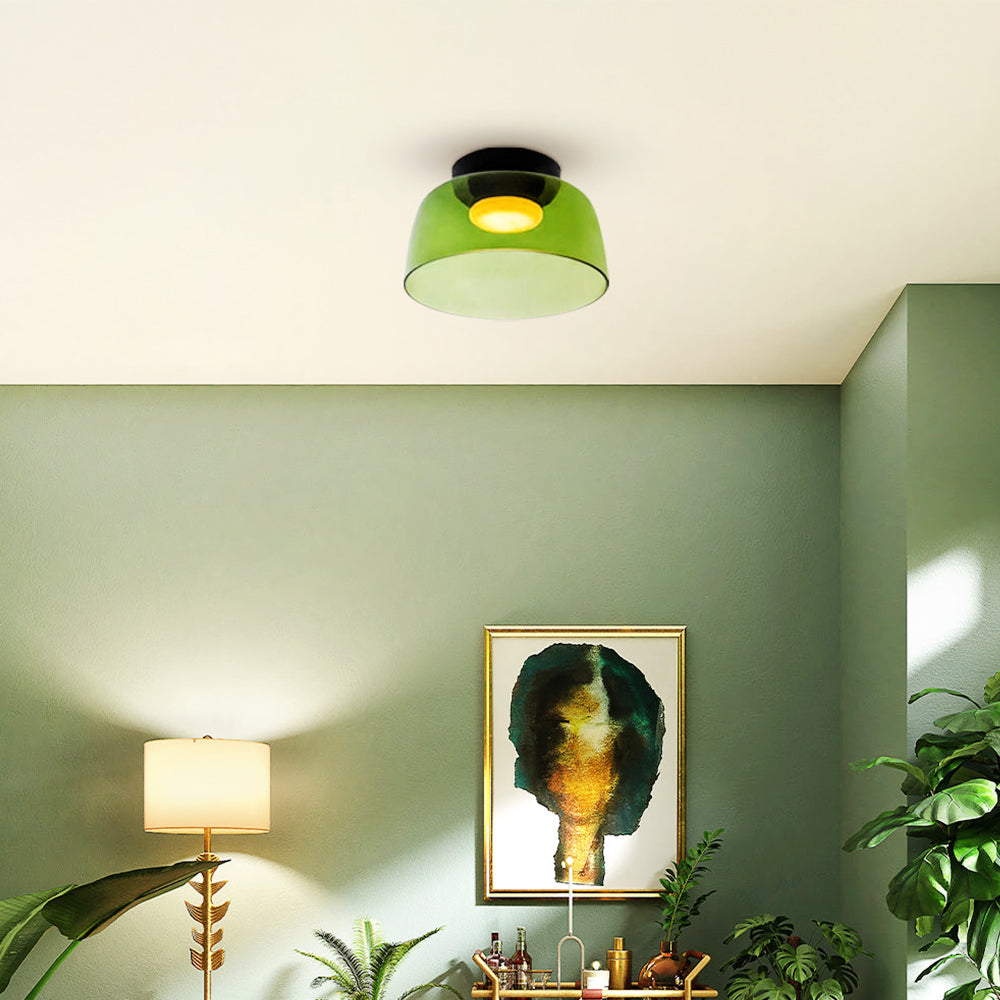 Aria Modern Simple Creative Glass Flush Mount Ceiling Light - Lamp Copper