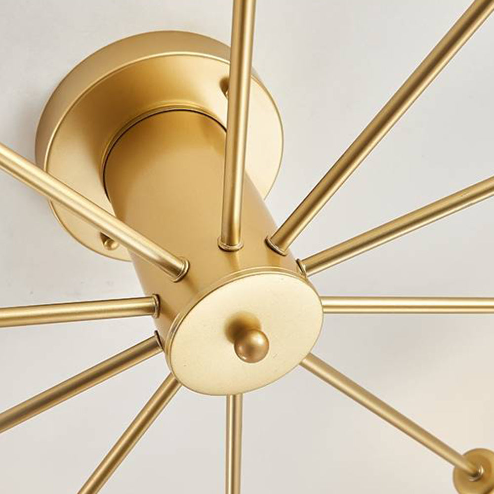 Silva Modern Simple Flush Mount Ceiling Light, 6/8/10 Heads - Lamp Copper