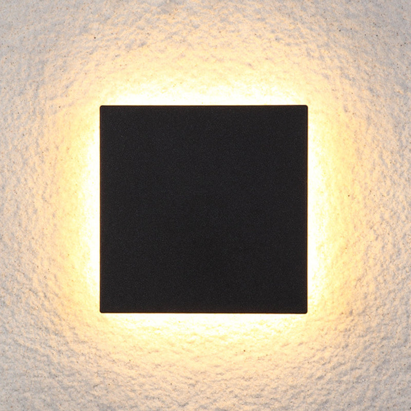 Klyne Minimalist Round/Square Outdoor Wall Lamp LED, Black/White - Lamp Copper