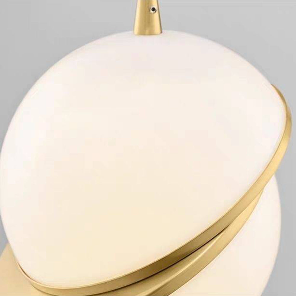 Valentina Simple Pendant Light, Gold & White - Lamp Copper