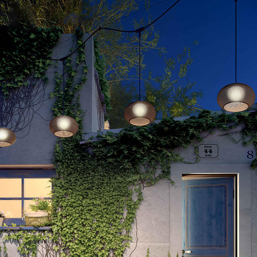Ray Modern Lantern Pendant Light, Metal/Acrylic, Beige/Coffee - Lamp Copper