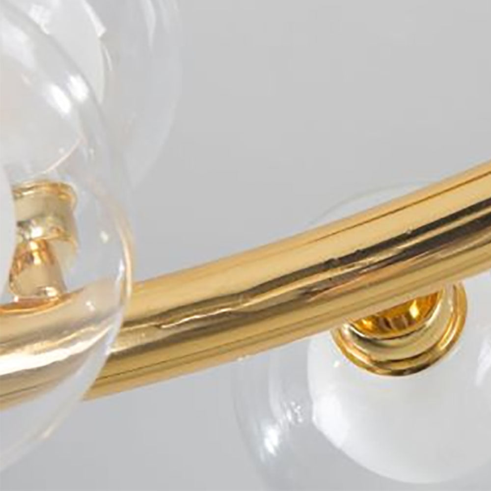 Valentina Modern Gold Bubble Pendant Light, Metal & Glass - Lamp Copper
