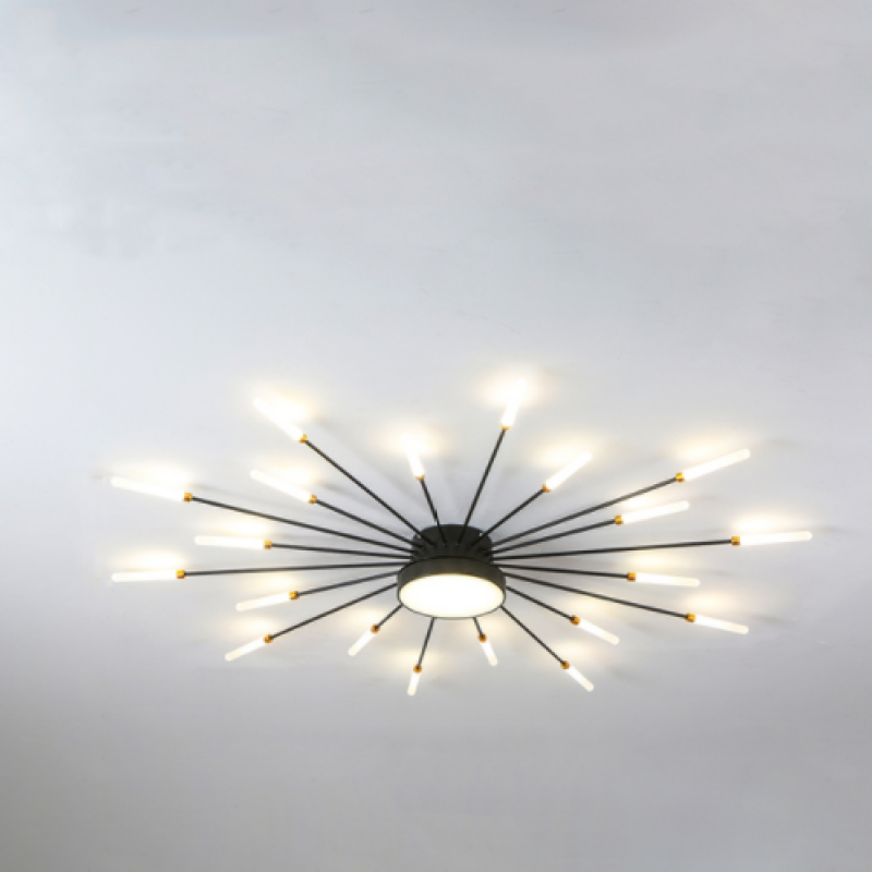 Wesley Modern Home Decoration Fireworks LED Ceiling Light - Lamp Copper