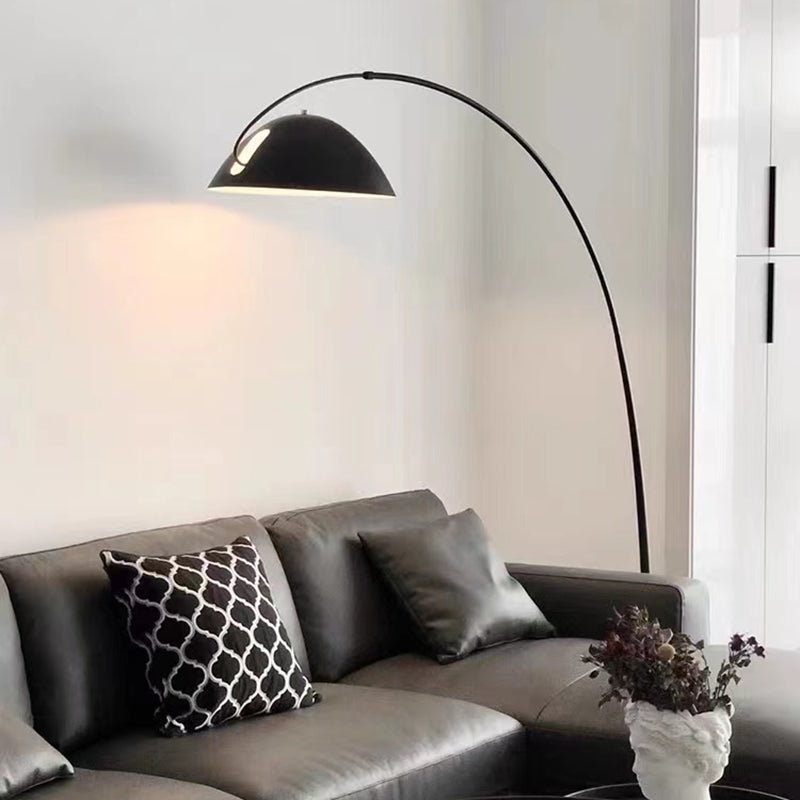 Avi Modrn Fishing Rod Metal Floor Lamp, Black - Lamp Copper