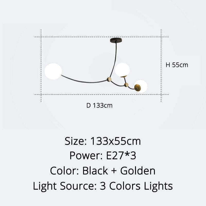Valentina Minimalist Elegant Unique Branch Chandeliers, Living Room - Lamp Copper