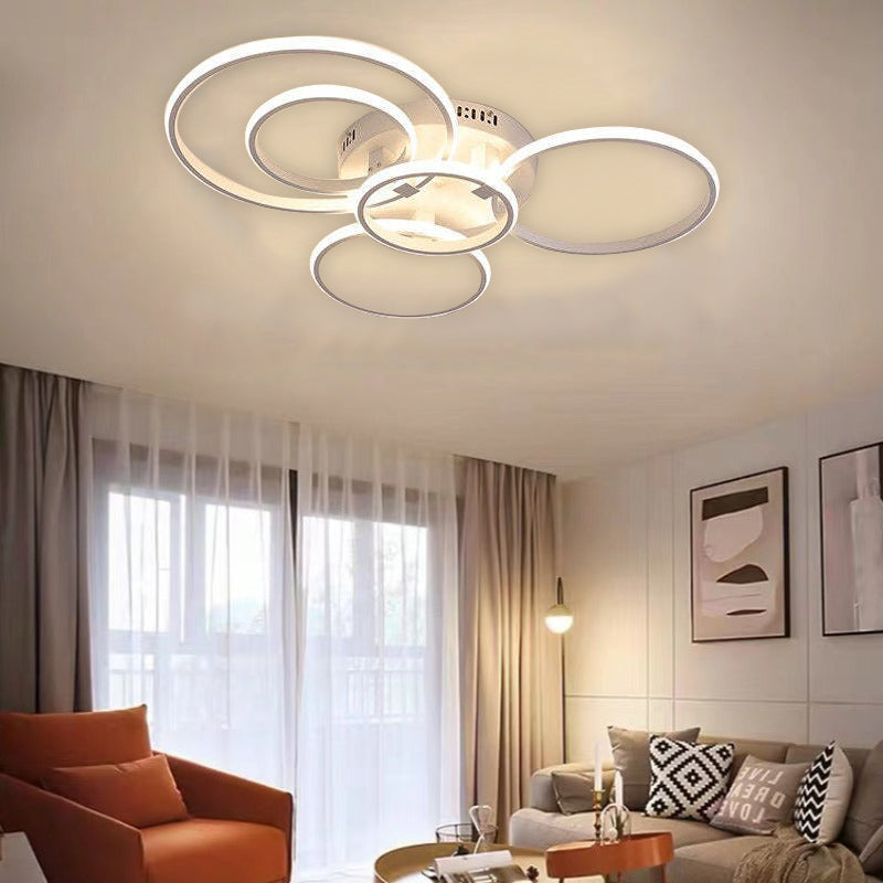Arisha LED Ceiling Light Circle Ring, Black & White - Lamp Copper