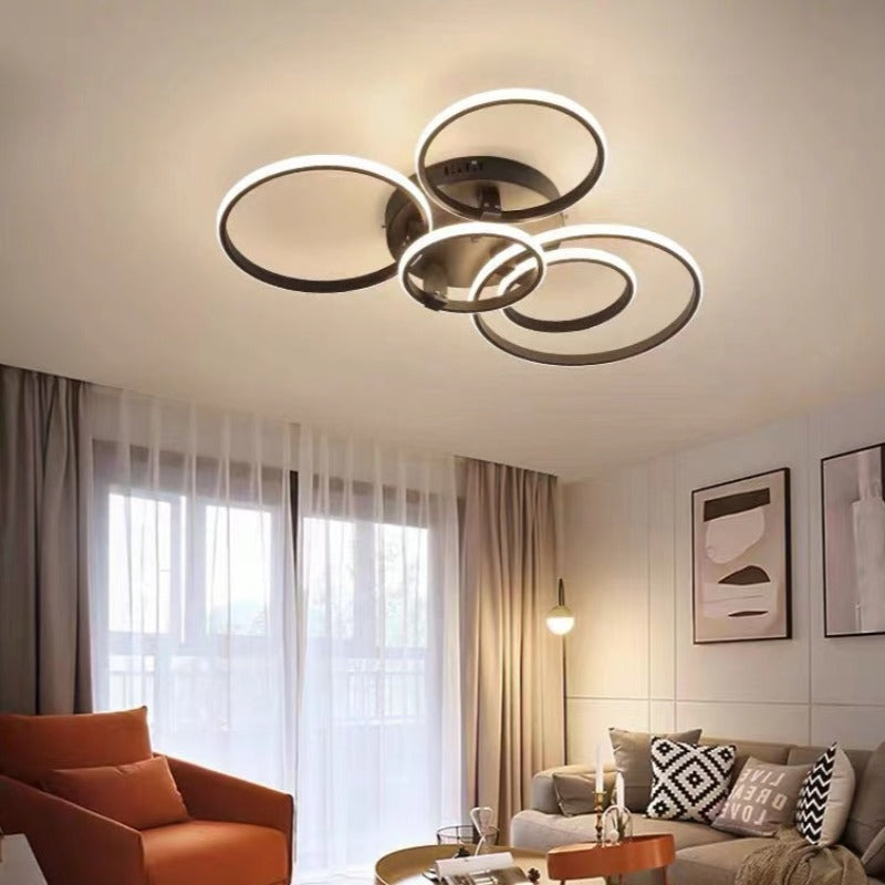 Arisha LED Ceiling Light Circle Ring, Black & White - Lamp Copper