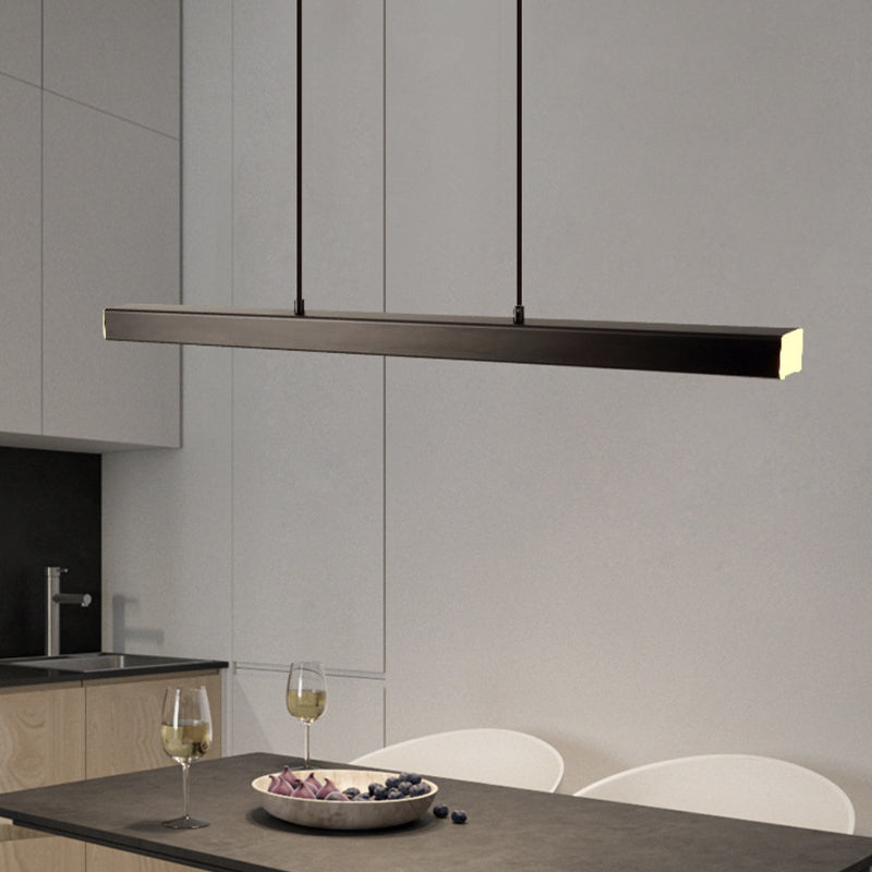 Thala Modern Linear Metal LED Pendant Light Black/Brown - Lamp Copper