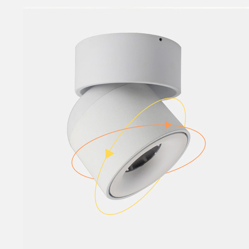 Kilo Spotlight Modern LED Flush Mount Ceiling Light, Black/White - Lamp Copper