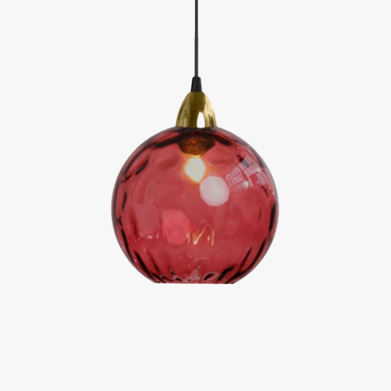Water Ripple Glass Pendant Lights - Lamp Copper