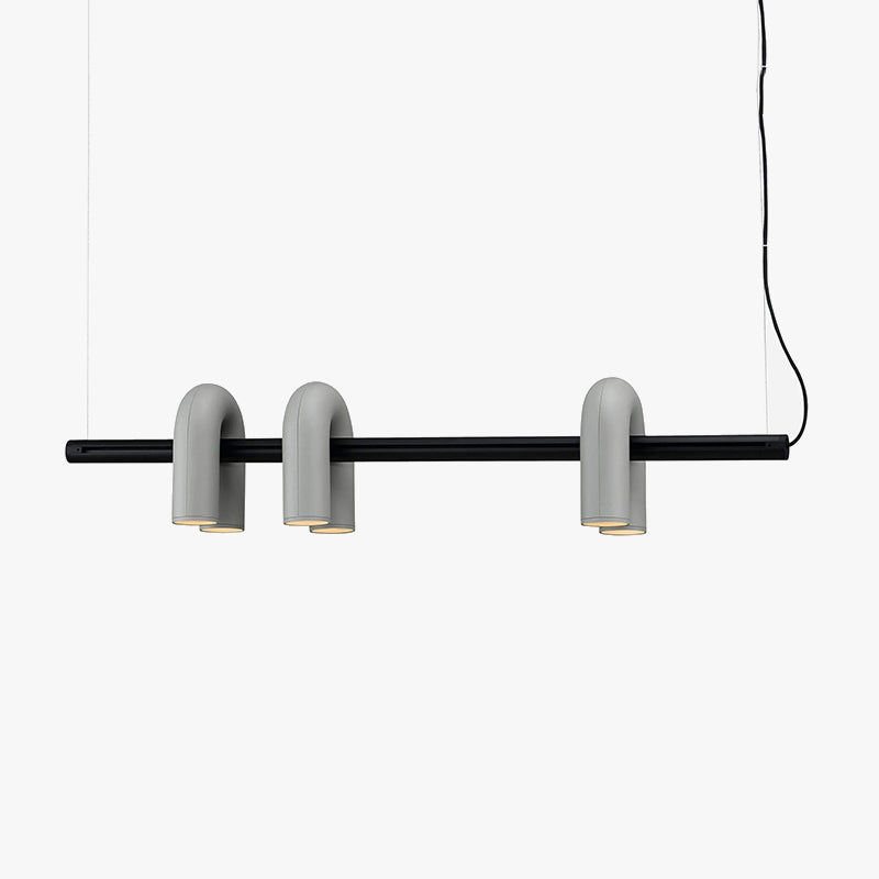Arisha Modern Pendant Light Linear With 3 U-Shaped Light - Lamp Copper