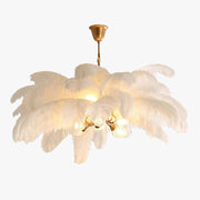 O'Moore Nordic Luxury Pendant Light, Brass/Feather - Lamp Copper