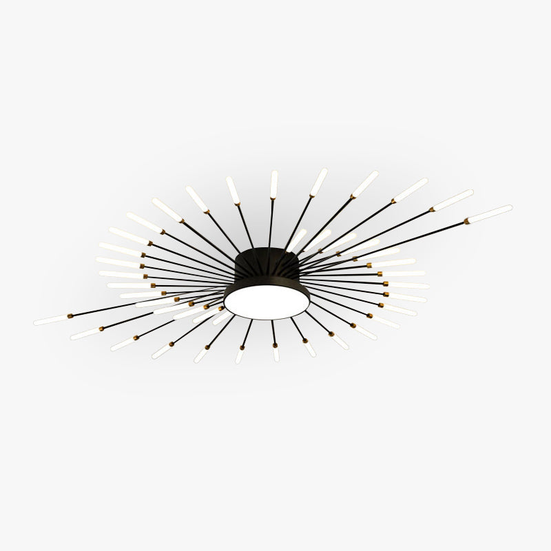 Wesley Modern Home Decoration Fireworks LED Ceiling Light - Lamp Copper