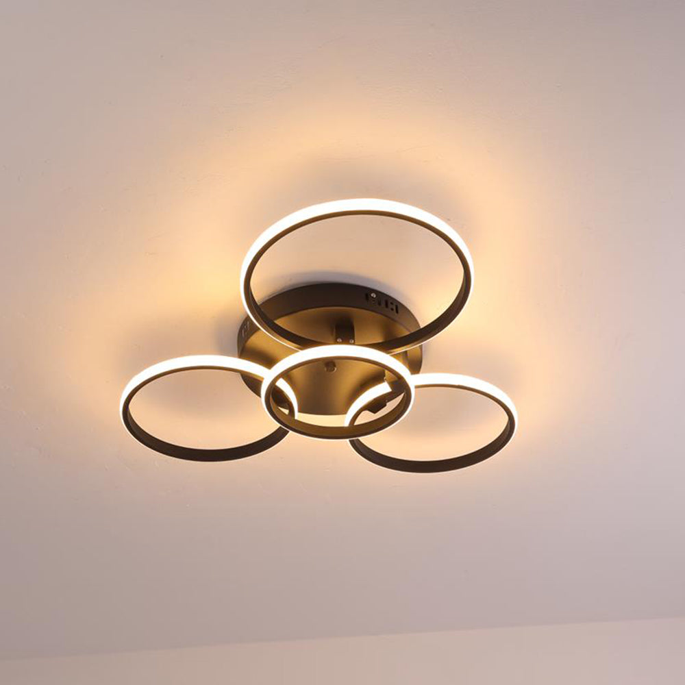 Arisha LED Ceiling Light Circle Ring, Black & White - Lamp Copper