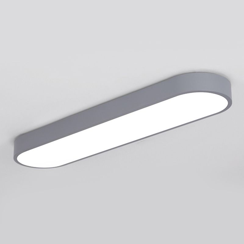 Arisha Oval Flush Mount LED Ceiling Light, Black/White/Grey/Gold - Lamp Copper