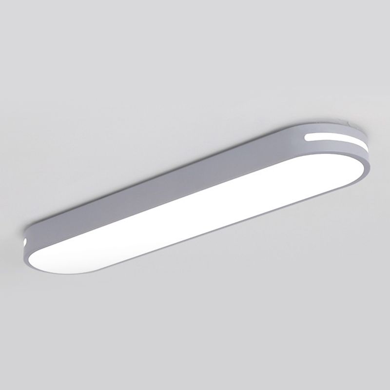 Arisha Oval Flush Mount LED Ceiling Light, Black/White/Grey/Gold - Lamp Copper