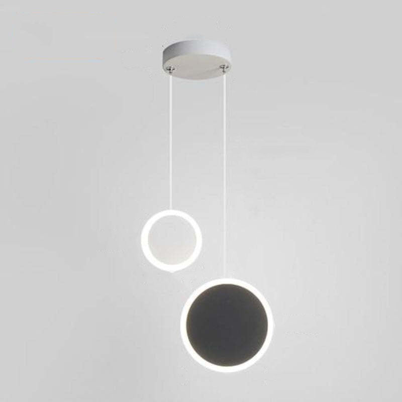 Doria Modern LED Pendant Light Black/White Metal Living Room - Lamp Copper