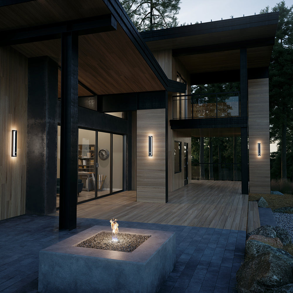 Kasso Modern Square Metal Outdoor Wall Lamp, Dark/Gray Bronze - Lamp Copper