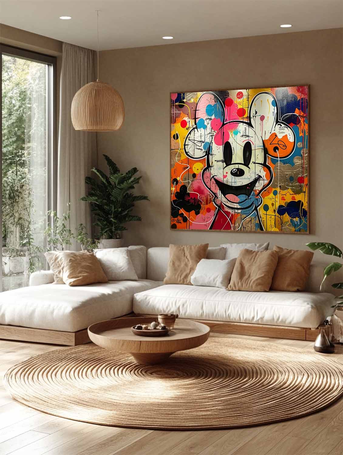 Mickey Abstract Graffiti Art - Lamp Copper