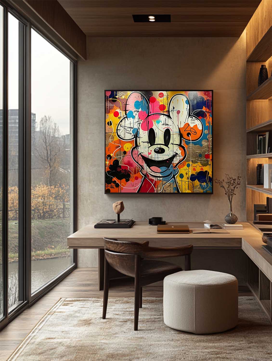 Mickey Abstract Graffiti Art - Lamp Copper