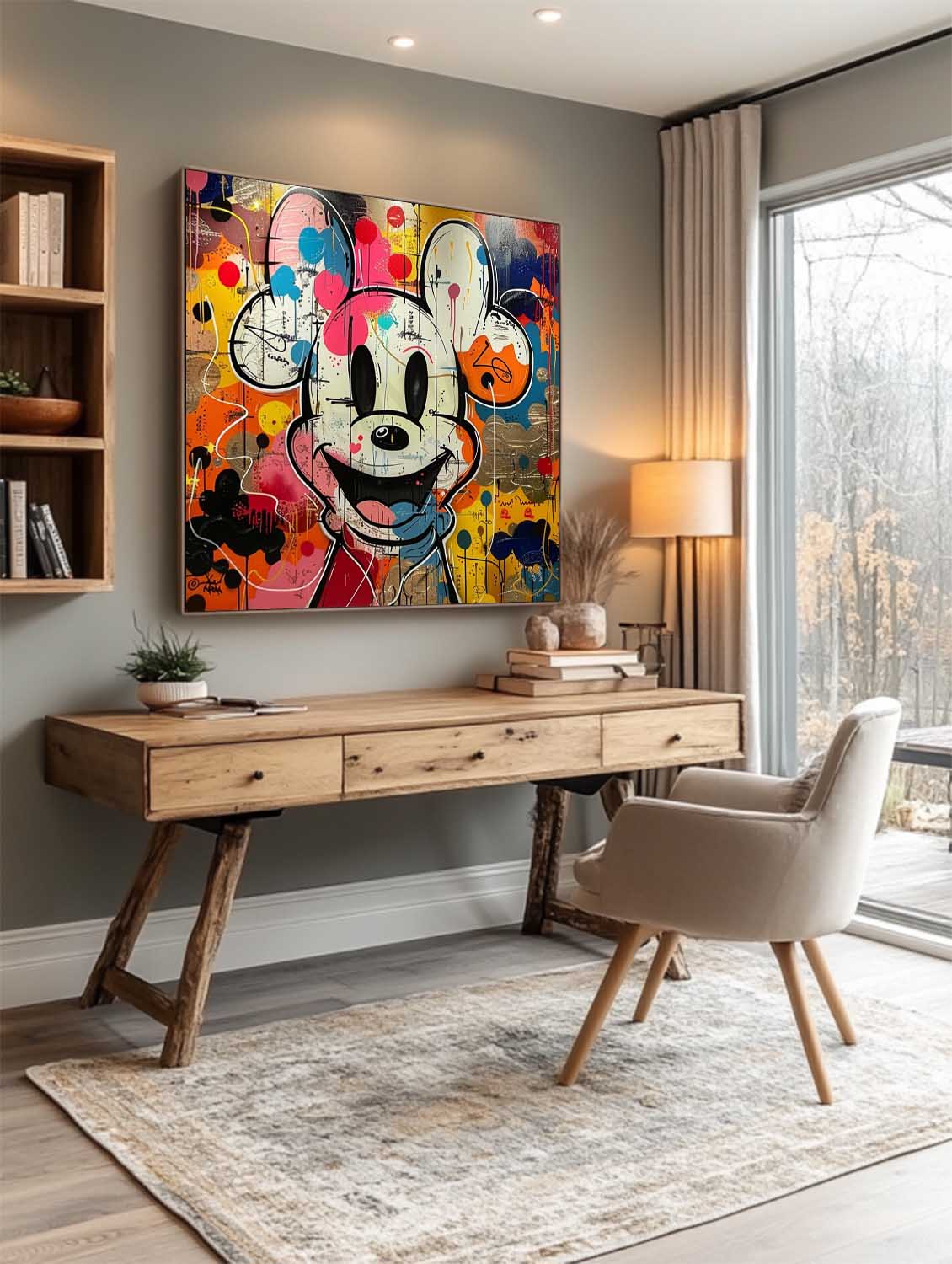 Mickey Abstract Graffiti Art - Lamp Copper