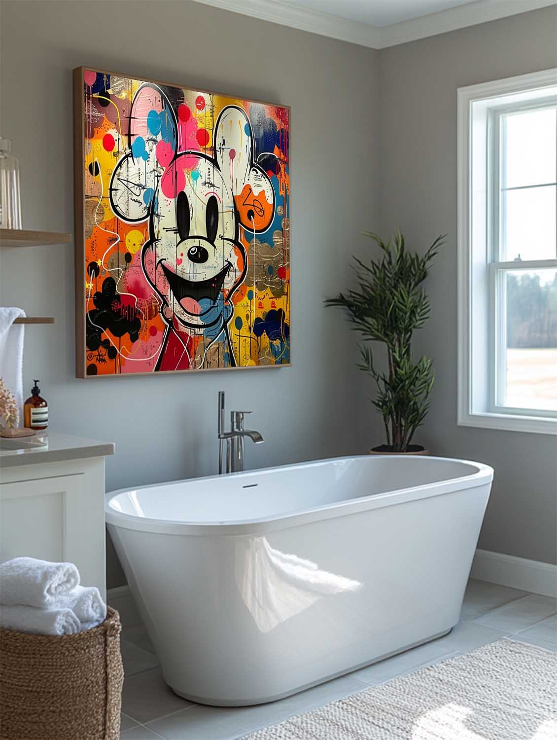 Mickey Abstract Graffiti Art - Lamp Copper