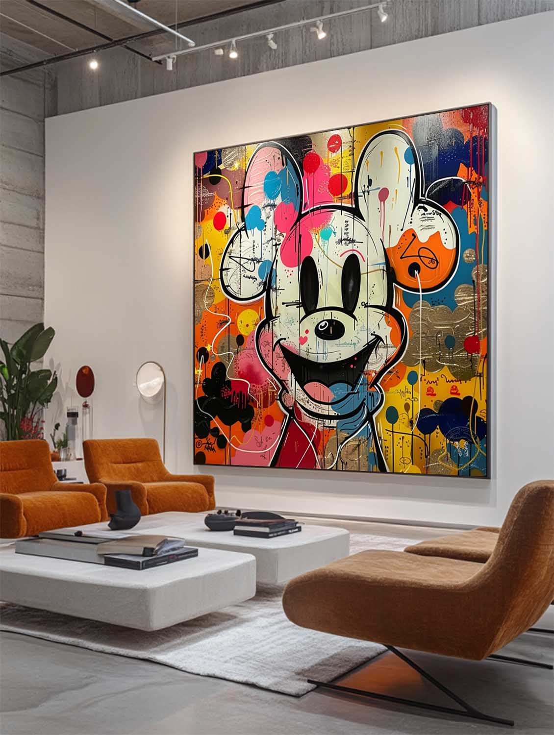 Mickey Abstract Graffiti Art - Lamp Copper