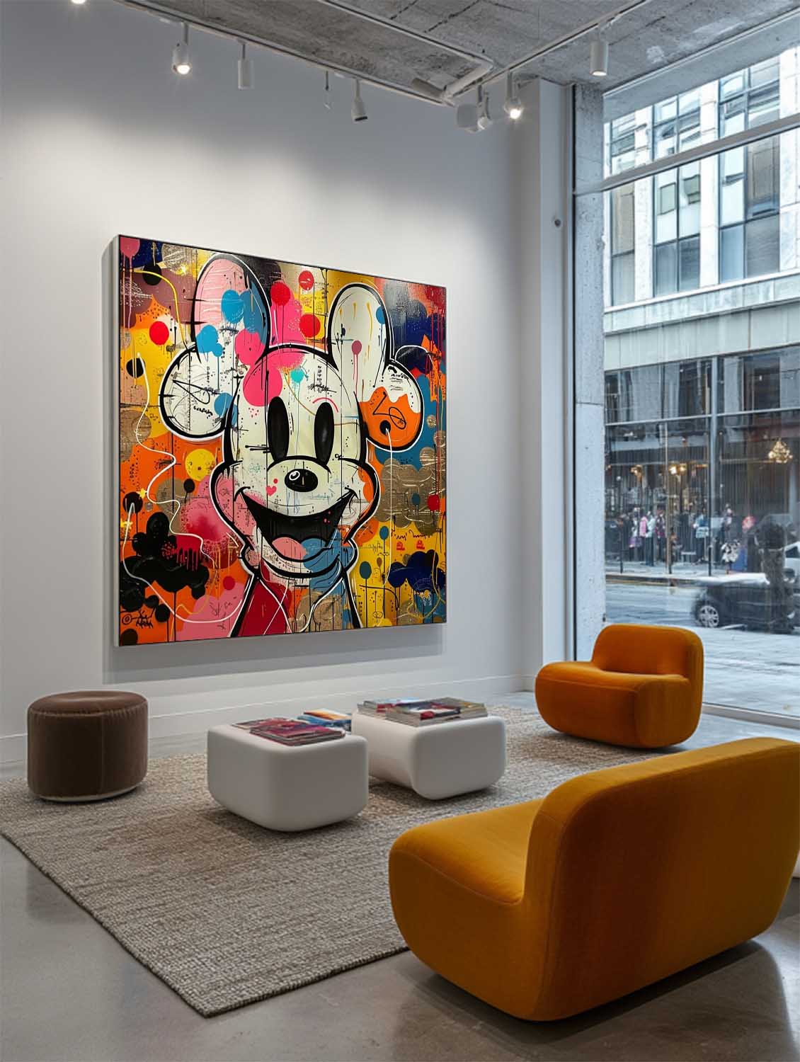 Mickey Abstract Graffiti Art - Lamp Copper