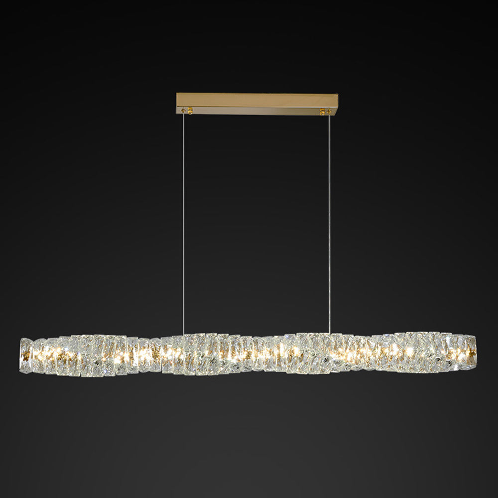 Kristy Crystal Sliver and Gold Pendant Light, Stainless Steel - Lamp Copper