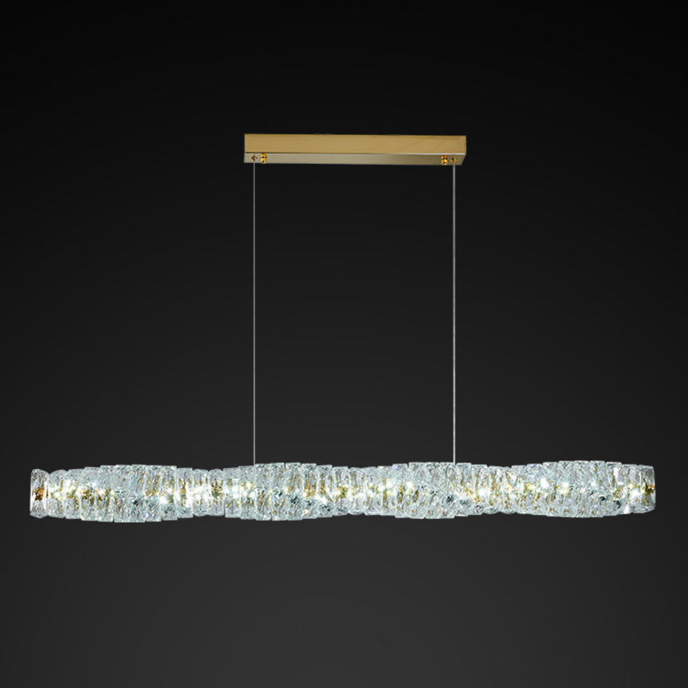 Kristy Crystal Sliver and Gold Pendant Light, Stainless Steel - Lamp Copper