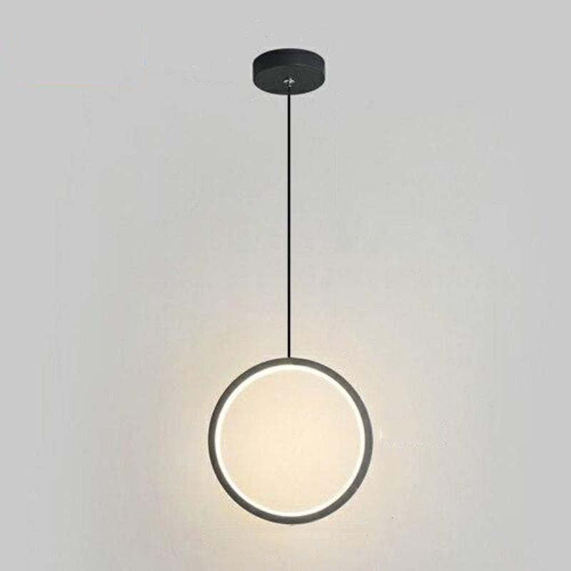 Doria Modern LED Pendant Light Black/White Metal Living Room - Lamp Copper