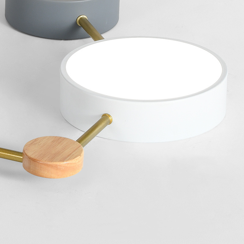 Arisha Modern LED Ceiling Light Acrylic Log Living Room Bedroom White Grey - Lamp Copper