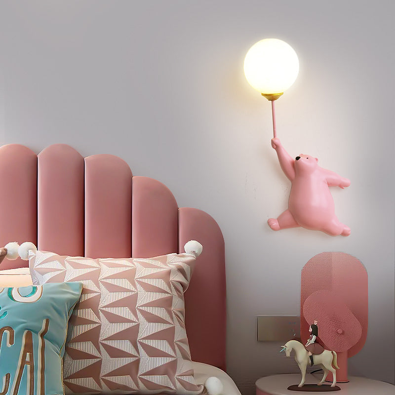 Bear Balloon Wall Reading Lamp - Lamp Copper