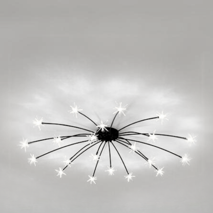 Arisha Art Deco Starry Flush Mount Ceiling Light - Lamp Copper