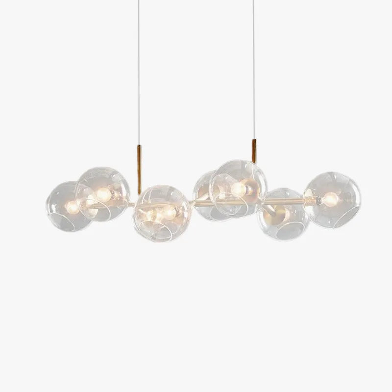 Valentina Modern Glass Globe Bubble Pendant Light Black/Gold - Lamp Copper