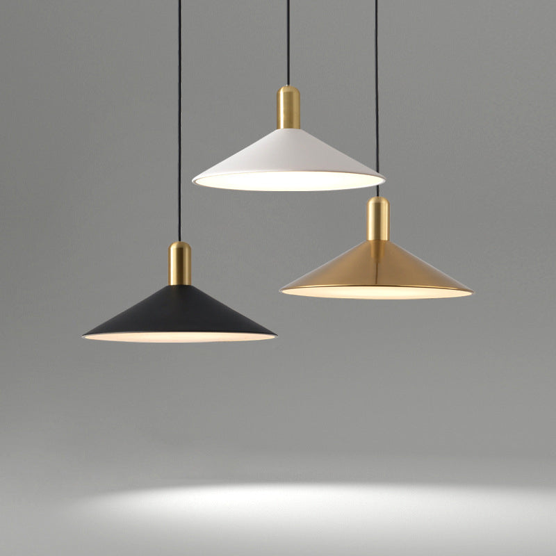 Aria Vintage Umbrella Monochrome Pendant Light - Lamp Copper