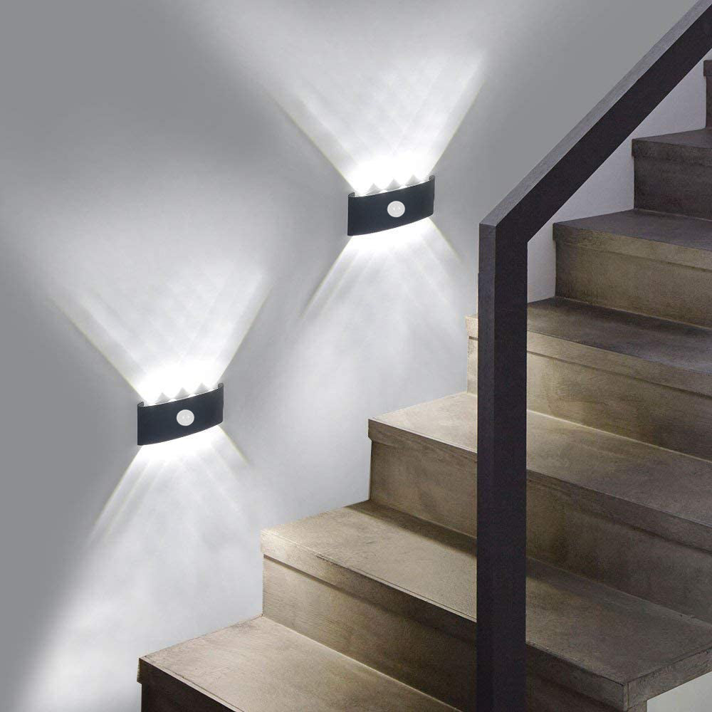 Ray Modern Simple Metal/Acrylic Fixtures Up And Down LED Light Wall Lamp, Black/White - Lamp Copper