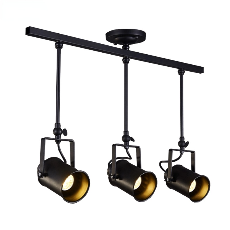Silva Vintage Adjustable Semi-Flush Mount Ceiling Light, Black - Lamp Copper