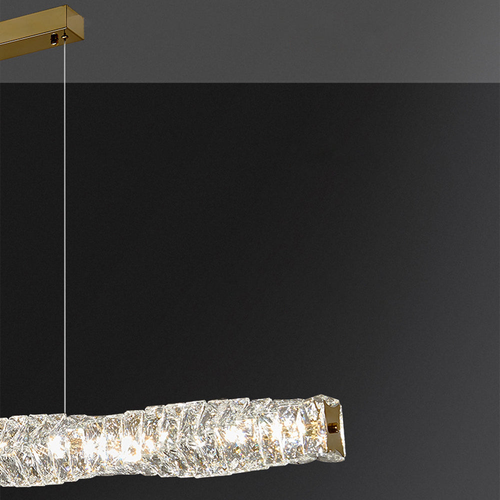 Kristy Crystal Sliver and Gold Pendant Light, Stainless Steel - Lamp Copper