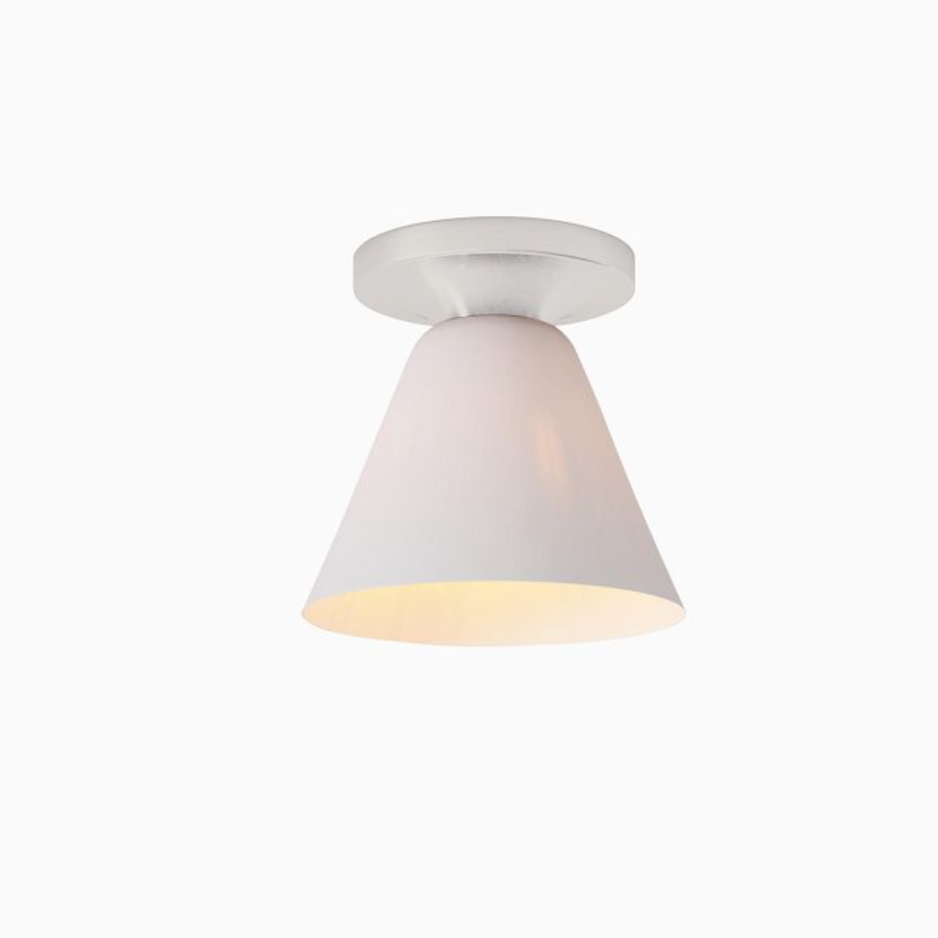 Cone Flush Mount Glass Ceiling Light Modern
