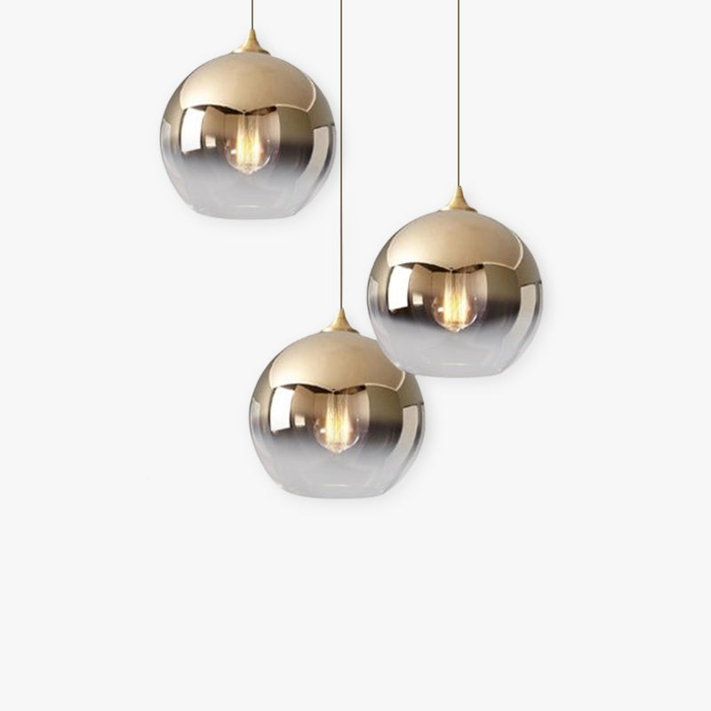 Brina Frosted Balloon Pendant Light Gradient - Lamp Copper
