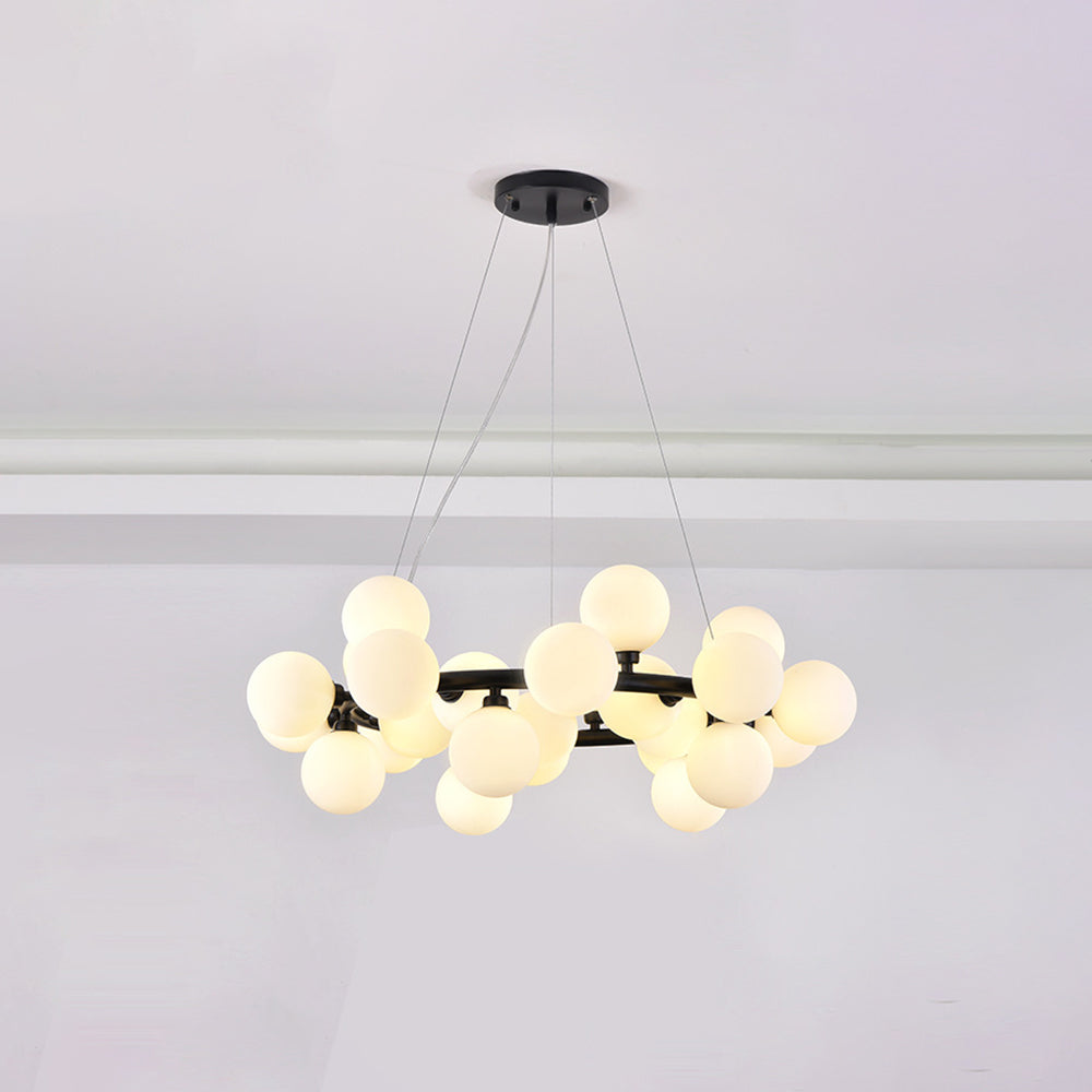 Valentina Bass Glass Bubble Golden Chandelier - Lamp Copper