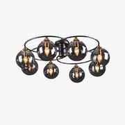 Valentina Nordic Bubble Glass Ceiling Light, Gray/Amber - Lamp Copper