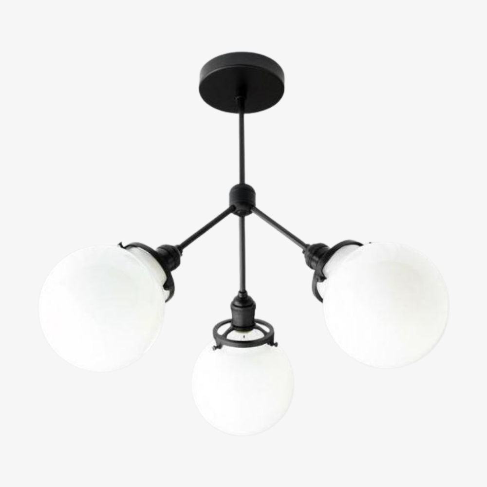 Pearl Globe Ceiling Light with Opal Shade