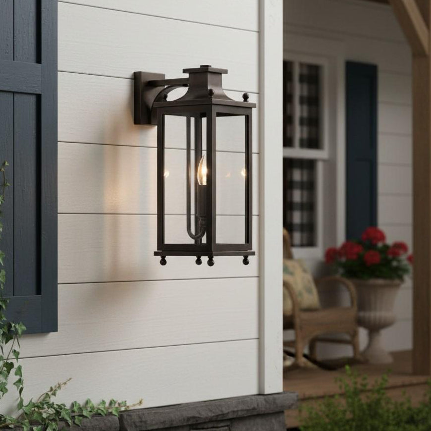 Guard  Wall Lamp  Brass Glass Outdoor
